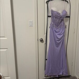 Lavender Corset Prom Dress
